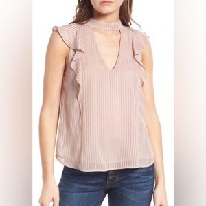 Astr The Label, Elegant Mauve Ruffled Blouse, S